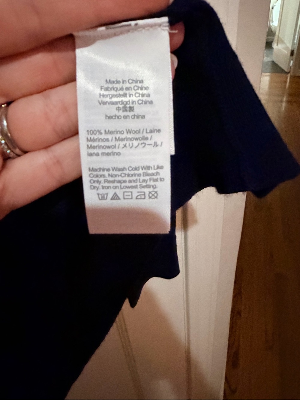 J. Crew Men's V-Neck Sweater in Navy - Picture 7 of 9